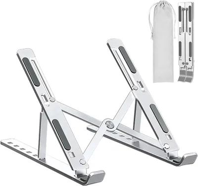 Imagen del producto de Soporte ajustable para portátil, de aluminio, compacto, ideal para la cocina