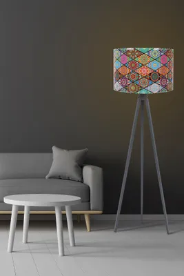 Produktbild von Opviq, 136, Stehlampen, Mehrfarbig, MDF, 38 x 38 x 145 cm