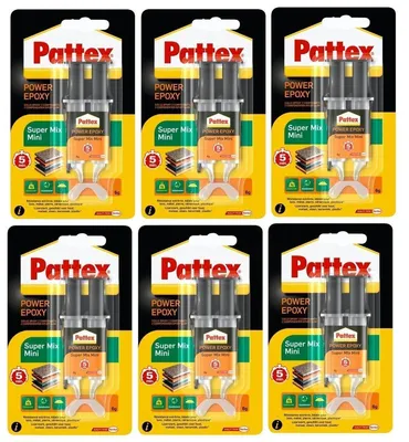 Produktbild von Pattex Power 2K Epoxidharz Kleber mini je 6 x 6g