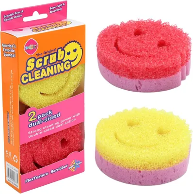 Imagen del producto de Juego de dos esponjas de limpieza, sin rayones, para la cocina