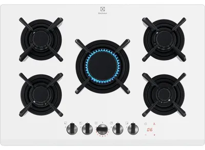 Obrázok produktu pre Electrolux KGG753753W, Biela, Vstavaný, 75 cm, Plynový, Sklo, 5 zone(s)