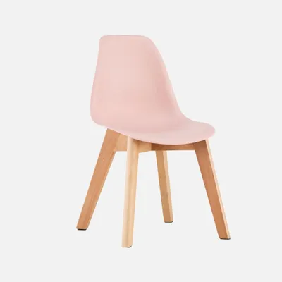 Immagine prodotto di Sedia scandinava per bambini in legno di faggio, Rosa pallido
