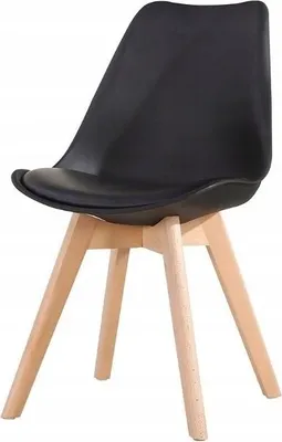 Produktbild von Ekspand | Stuhl DSW Sky - Schwarz - Gepolstert - Skandinavisches Design - Komfortabel und Modern