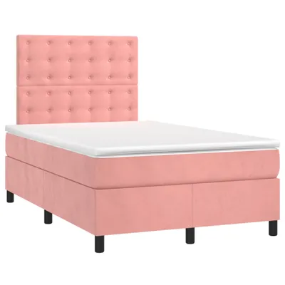 Obrázok produktu pre vidaXL Boxspring posteľ s matracom Pink 120x200 cm Velvet