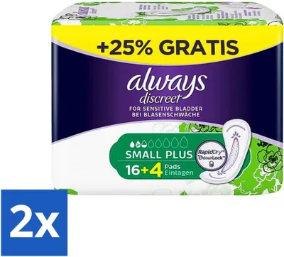 Produktbild von Immer diskret – Slipeinlagen – Für empfindliche Blase – Leichter Schutz – 20 Slipeinlagen - Vorteilspack - 2 Stücke
