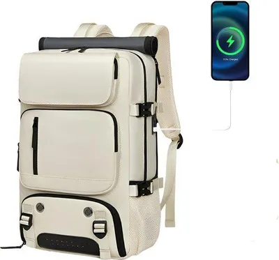 Productafbeelding van CarryQuest® - Reistas voor dames, rugzak met laptopvak (16 inch), kleur: khaki