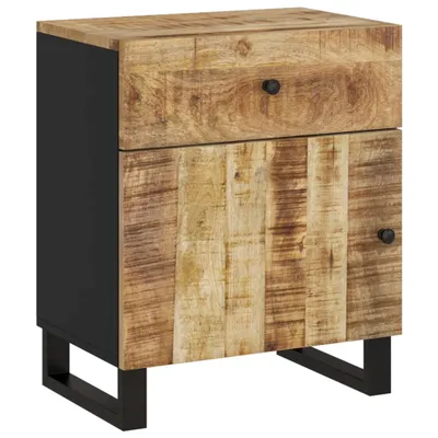 Productafbeelding van Nachtkastjes 50x33x60 cm massief mangohout en bewerkt hout