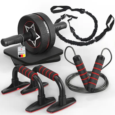 Image de Ensemble de rouleau abdominal et de machine pour renforcer les abdominaux - Appareils de fitness pour la maison
