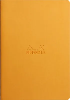 Produktbild von Rhodia Notizheft A5, 32 Bl liniert, Papier 90g elfenbein Orange 116415C