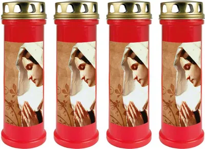Productafbeelding van Grabkaarsset "Rot", 4 stuks, brandduur: 100 uur (per kaars), afbeelding: Maria
