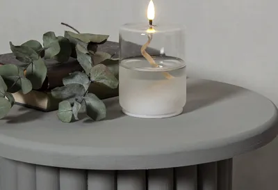 Zdjęcie produktu dla Świeca Led szklana woskowa FLAMME FLOAT 13cm