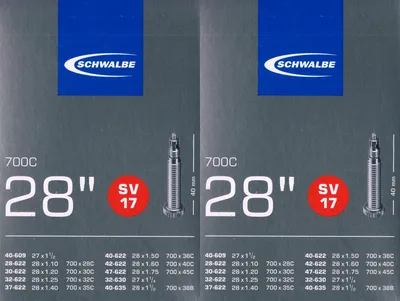 Produktbild von Schwalbe Fahrradschlauch SV 17, 28" 28 x 1 1/8-1.75" 28/47-622/635 SV 40mm