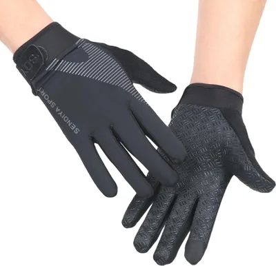 Produktbild von Outdoor-Sport-Reithandschuhe für Herren und Damen, dünn, Eisseide, atmungsaktiv, Touchscreen, elastisch, Bergsteigen, Radfahren, Fahren, Laufen
