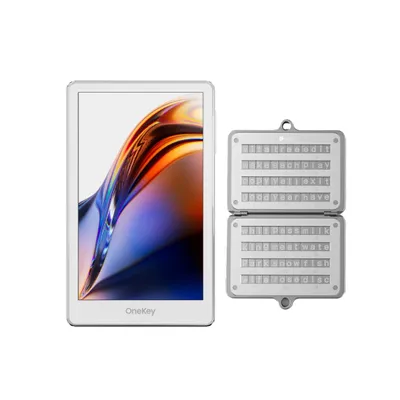Produktbild von OneKey Pro - Weiß + Ellipal Seed Phrase Steel Bündel