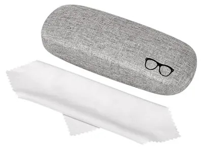 Productafbeelding van Harde brillenkoker met modieuze hoesjes en reinigingsdoek voor dames en heren