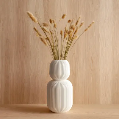 Geometrische 3D-gedruckte Vase – Decords, Produktansicht 1