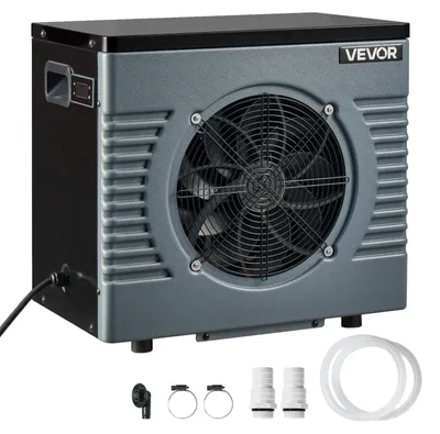 Produktbild von VEVOR Elektrische Poolwärmepumpe, 1,48-7,11 kW Heizleistung, energieeffiziente variable Frequenz-Poolheizer für 15-30m³ oberirdische Pools, Heiz- und Kühlwasserheizer AC220-240V 50Hz, 5 kW