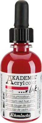 Kadmiumrotton tief - 50ml Akademie Acrylcolor Ink in Pipettenflasche Schmincke 23 341 024