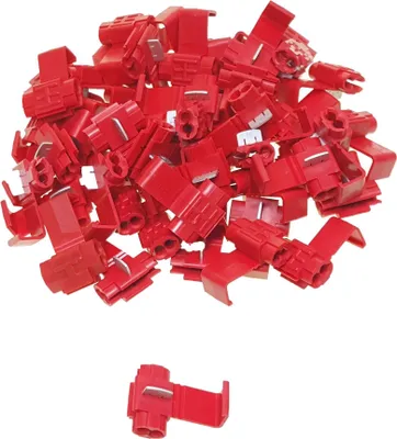 Image de baytronic 50x connecteurs rapides / voleurs de tension rouge
