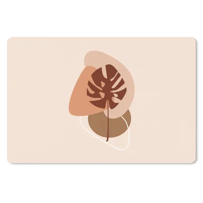 Produktbild von MuchoWow® Schreibtischunterlage Sommer - Monstera - Abstrakt 60x40 cm - XXL Mauspad - Großes Mauspad