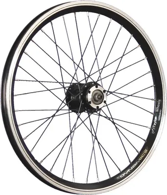 Produktbild von 20 Zoll Vorderrad Grünert Dynamic4 Hohlkammer 6 Loch Disc schwarz