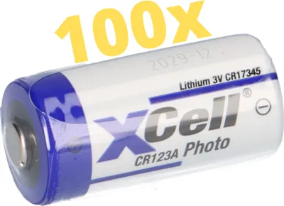 Image de 100x CR123A DL123A Piles 3V CR17345 Ultra Lithium Photo