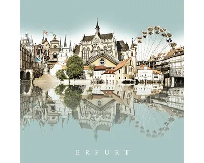 Produktbild von Glasbild Erfurt Wahrzeichen IV 20x20 cm