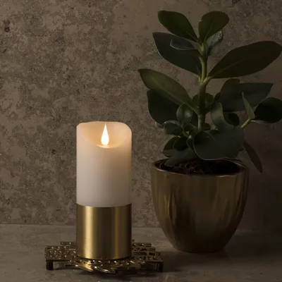 Produktbild von Konstsmide 1822-600, Messing, Weiß, Wachs, IP20, 1 Glühbirne(n), LED, 0,06 W
