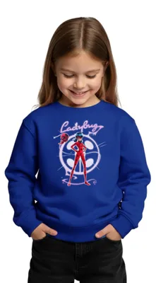 Produktbild von Spreadshirt Miraculous Ladybug Mit Tikki Kinder Premium Pullover, 158/164 (12 Jahre), Royalblau