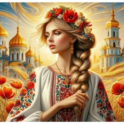 Obrázok produktu pre Diamantová mozaika: Słowianska žena na pozadí polí, 30x40 cm, kreatívne diamanty