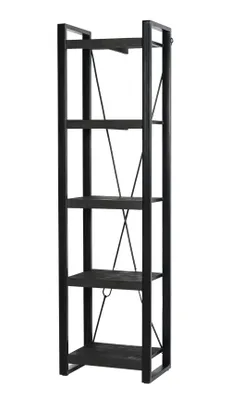 Produktbild von Livingfurn - Bücherregale Norris - 200x55x40 cm - Mangoholz / beschichteter Stahl