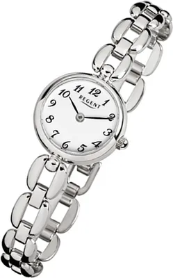 Produktbild von Regent Damen Edelstahlarmband Uhr silber F-802 Quarzuhr URF802