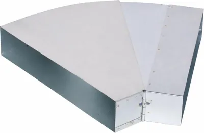 Produktbild von Flachkanal Bogen verstellbar 25-45° 250 x 50 mm