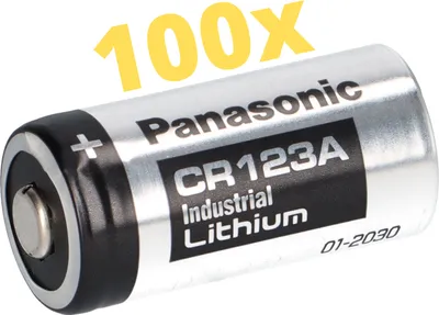 Image de 100x Panasonic 3V CR123A DL123A Batterien CR17345 Ultra Lithium Foto Bulk