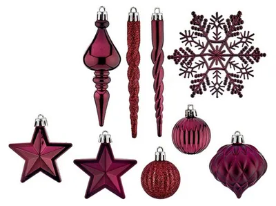 Weihnachtsdekoration, mehrfarbig, 30x12x30 cm, PVC