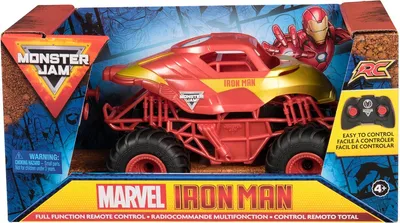 Obrázok produktu pre Monster Jam Marvel Iron Man RC Monster Truck, Monster truck, 4 rok / roky, Plast, Čierna, Zlato, Červená
