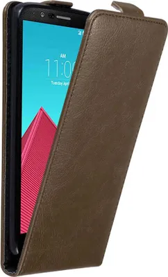 Produktbild von Cadorabo Hülle für LG G4 / G4 PLUS Schutz Hülle in Braun Flip Etui Handyhülle Case Cover