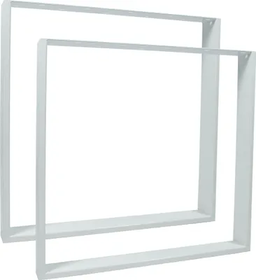 Obrázok produktu pre Prírodný tovar Berlin Nábytkové behúne RECHTECK, behúne na stôl, nohy stola, rám stola, jedálenský stôl, lavica, konferenčný stolík, biely, Š70xV72 cm, 2 kusy