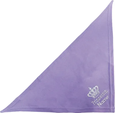 Produktbild von besticktes Halstuch für den Hund Prinzessin Krone und Name - Flieder 35 cm