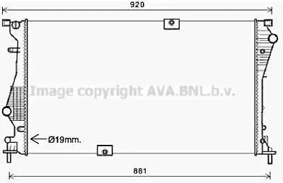 Produktbild von PRASCO RTA2601 Kühler Wasserkühler Motorkühler für OPEL Vivaro A Kastenwagen (X83) Vivaro A Combi (X83) Vivaro A Pritsche / Fahrgestell (X83)