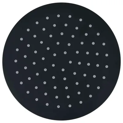 Immagine prodotto di Testa Doccia a Pioggia in Acciaio Inox 20 cm Rotonda Nera
