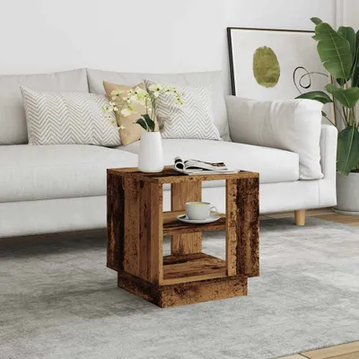 Produktbild von "Winterschlussverkauf "Couchtisch - CLORIS - Wohnzimmertisch - Robust und langlebig - Altholz-Optik 40x40x43 cm Holzwerkstoff - DEMöbel6128983