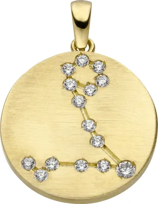 Produktbild von JOBO Anhänger Sternzeichen Fische 333 Gold Gelbgold matt 15 Zirkonia