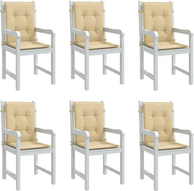 Produktbild von Möbel Niedriglehner-Auflagen 6 Stk. Melange Beige 100x50x4 cm Stoff - Sitzkissen 4002456