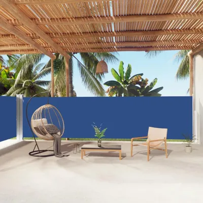 Produktbild von vidaXL Seitenmarkise Ausziehbar Blau 160x1000 cm