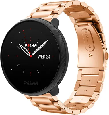 Produktbild von Strap-it Stahlarmband - Kompatibel mit Polar Ignite 2Armband Ersatzarmband Edelstahl Armband mit faltschließe Sportuhr zubehör für smartwatch 20mm Armband Rosa Gold