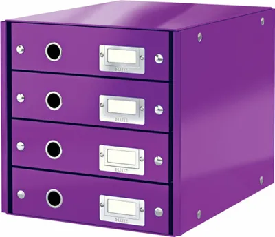 Produktbild von Zásuvkový box Leitz Click & Store 4 zásuvky purpurový