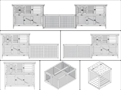 Image de Clapier pour lapins Balu clapier individuel ou système combiné