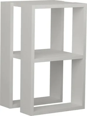 Produktbild von Nachttisch Dmazzant, Niedrige Kommode, Tisch, Multifunktionaler Nachttisch, 30x30h55 cm, Weiß