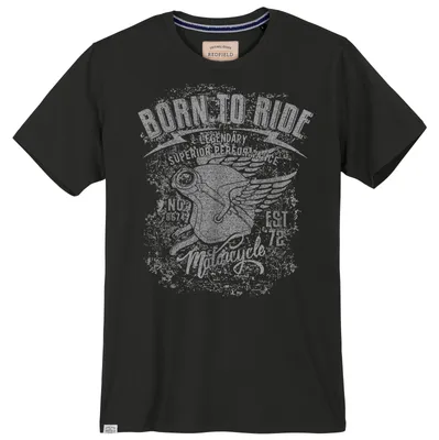 Produktbild von Redfield Übergrößen T-Shirt schwarz Vintageprint
